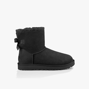 Ugg Mini Bailey Bow II Klassiska Stövlar Dam Svarta (974362ZAB)